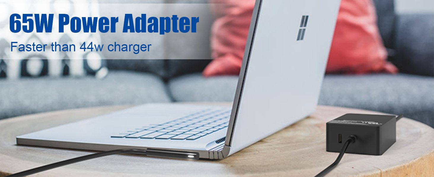 65W Power supply quickly recharges the battery for your laptop