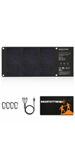21W solar charger, Portable SunPower Solar Panel Charger for Camping