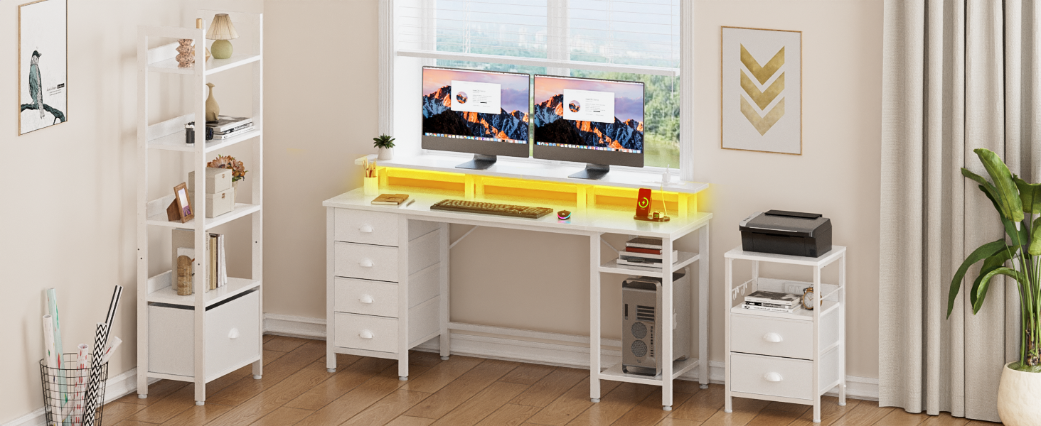 work desk with storage