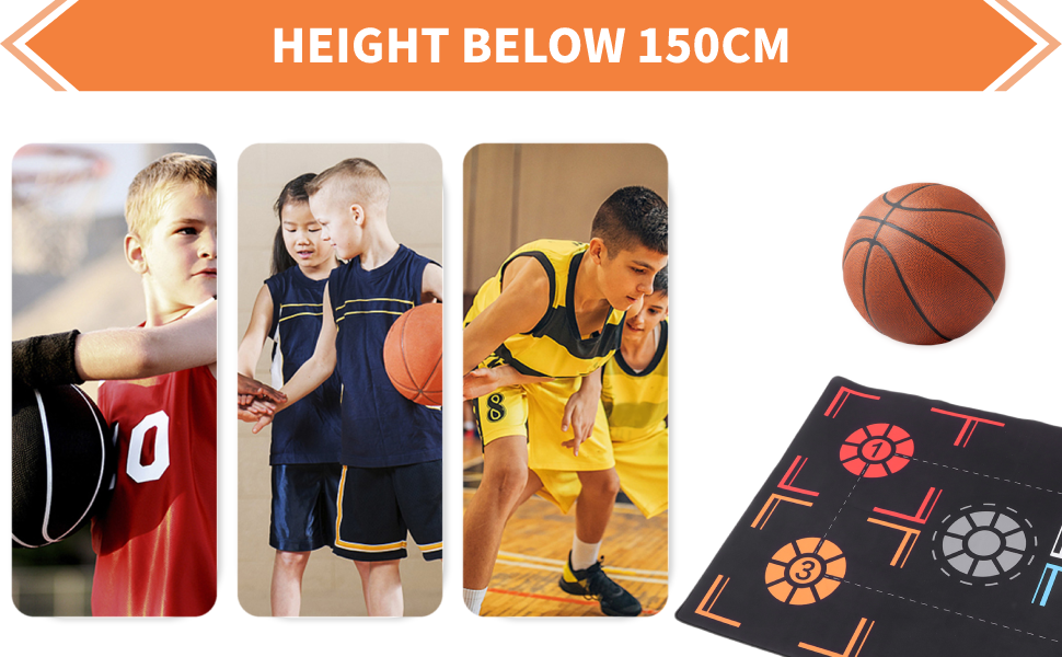 Basketball Footstep Training Mat, NonSlip Shock Absorbing