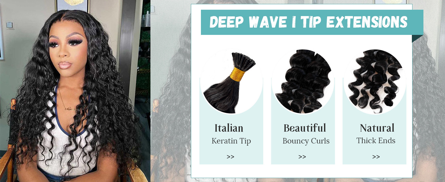 deep wave tip hair extensions