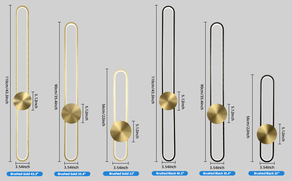 wall light size