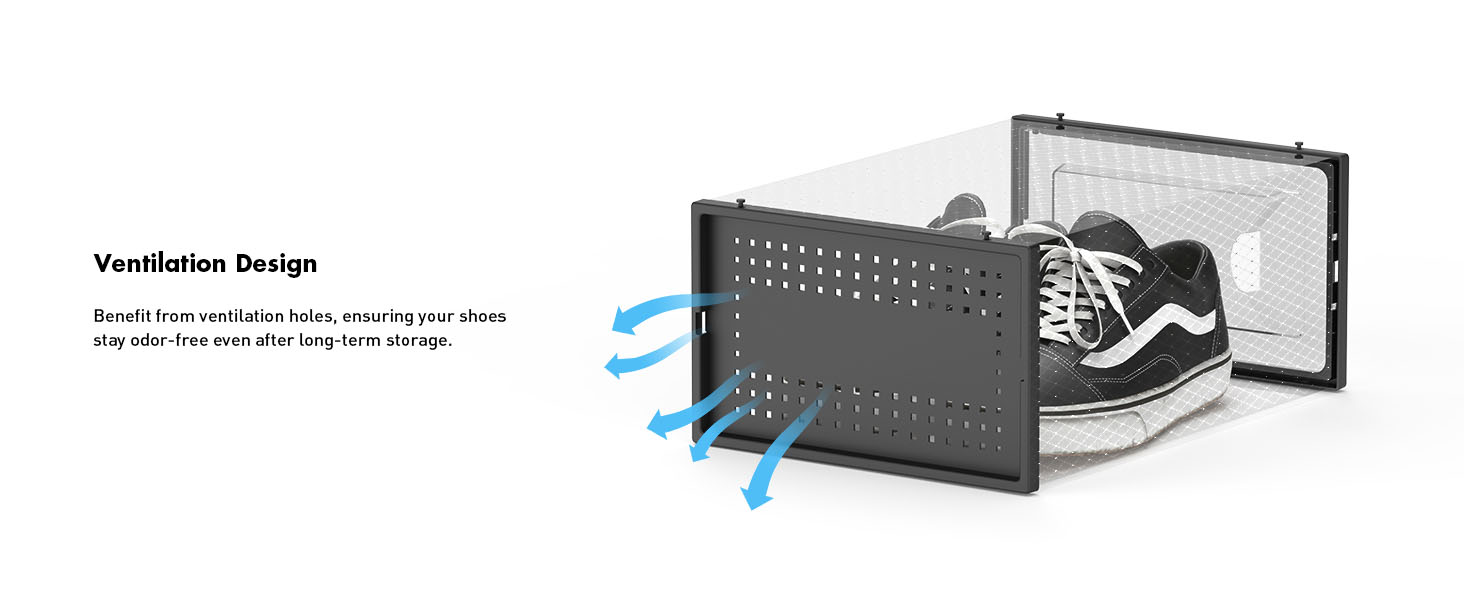 clear shoe boxes stackable 