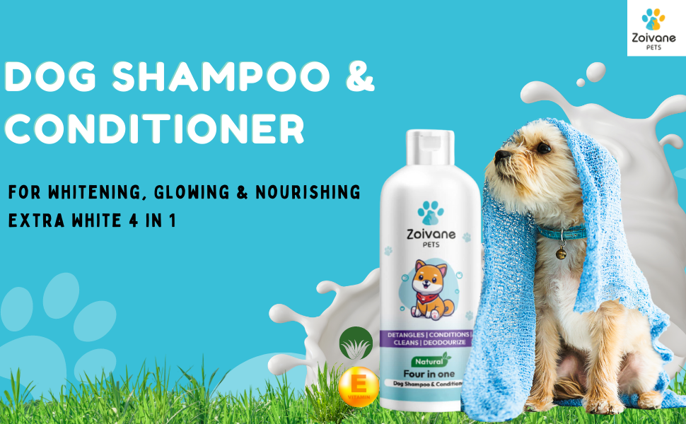 Buy ZOIVANE Dog Shampoo 200ml 4 in 1 Dog Shampoo with Conditioner