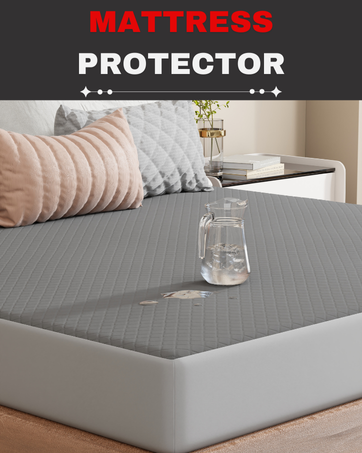 Soft noiseless waterproof mattress breathable barrier guards against allergens for restful bed