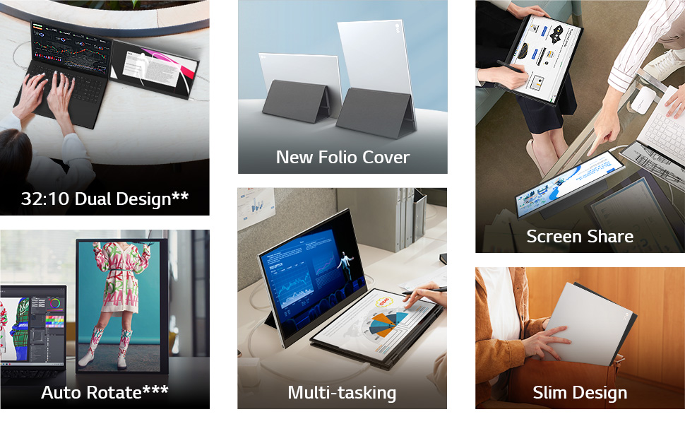 LG Gram +View, 16MR70.ASDA1, 16 Inch WQXGA Portable Monitor Amazon.co