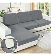 YEMYHOM Stretch Individual Cushion Covers Sofa Seat Cushion Slipcovers Soft Couch Cover Replaceme...
