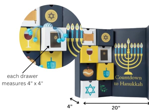 Amazon.com: Countdown To H*nukk*h Calendar- 8 Nights- Reusable- Family &  Pets : Home & Kitchen