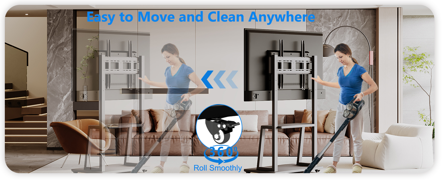 Mobile TV Cart for Most 50100 Inch Large TVs up to