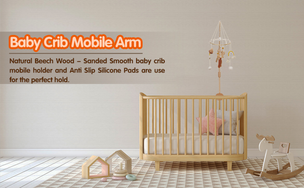 FEISIKE Crib Mobile Arm for Nursery, Mobile Arm for Crib