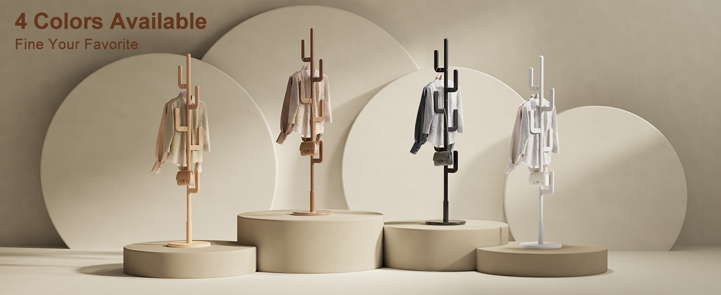 Various Color Cactus Coat Rack natural coat rack walnut coat rack black coat rack white coat rack