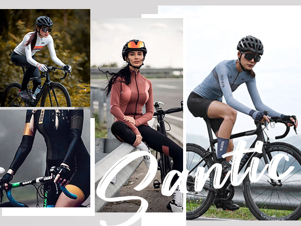 Amazon | Santic レディース サイクルジャージ長袖 自転車