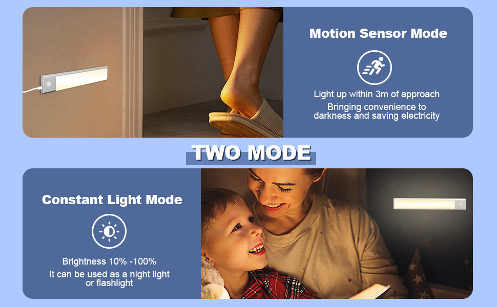 Under Lights Motion Sensor Light Indoor Rechargeable Under