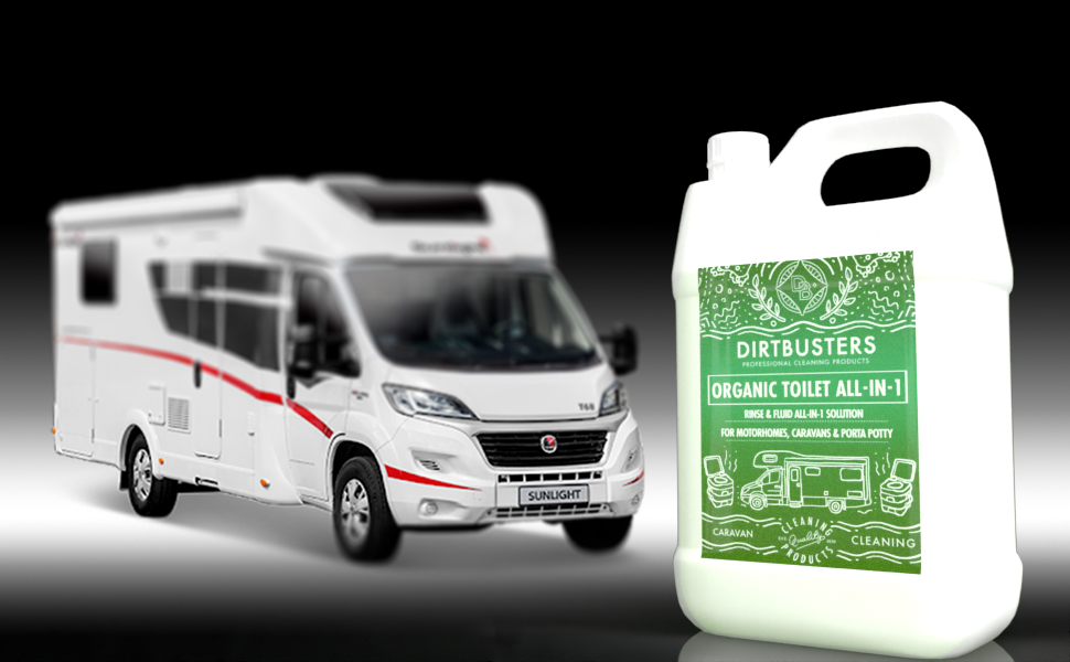Dirtbusters Organic Caravan Toilet Chemicals All In One Fluid & Rinse