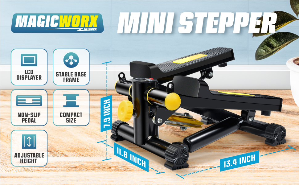 Stepper for Exercise, Stair Stepper with LCD Monitor Quiet Fitness