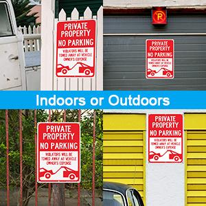 Private Property No Parking - Violators Will Be Towed Away at Vehicle Owner's Expense Sign