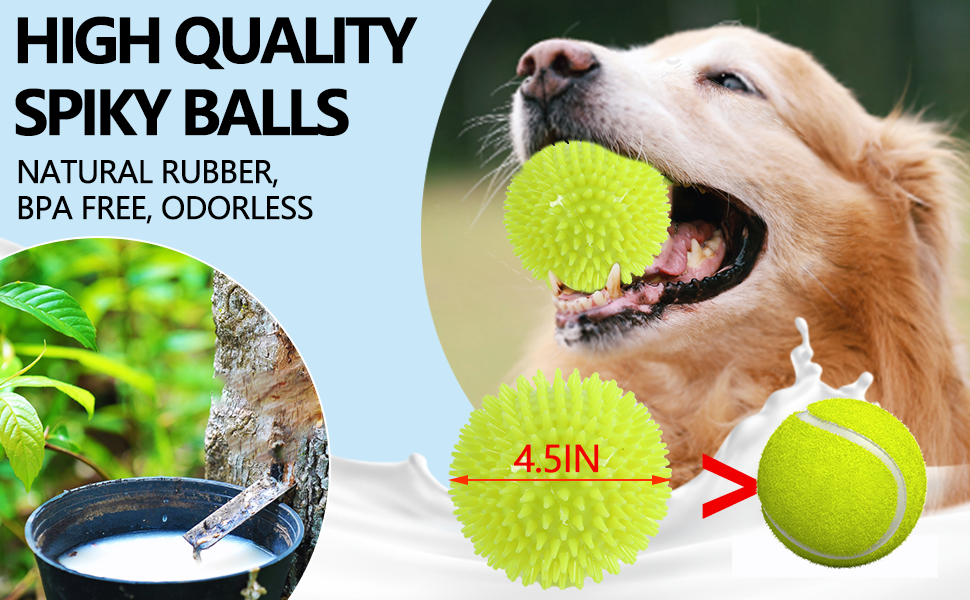 Vatrepeo 4.5'' Dog Balls 4 Pack Squeaky Dog Toys for Large