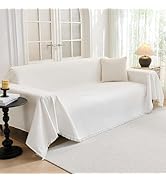 MYSKY HOME Sofa Covers for 2 Cushion Couch L Shaped Couch Cover Washable Couch Cover with Tassels...