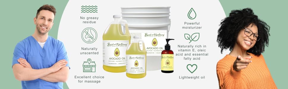 Best of Nature avocado oil massage carrier natural skin moisturizer hydration soothing skin tattoo