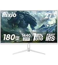 Pixio 27インチモニター　wqhd 180Hz ホワイト Amazon.co.jp: Pixio PX278 WAVE White ゲーミングモニター 27