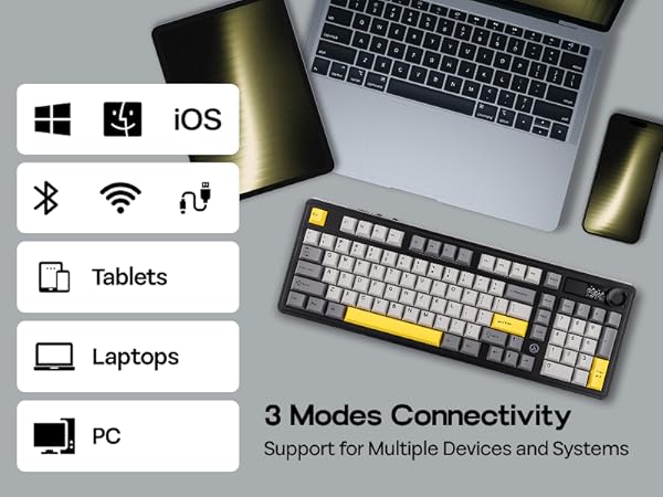 Amazon.com: MechLands AJAZZ AK980 96% USB-C/BT5.0/2.4GHz