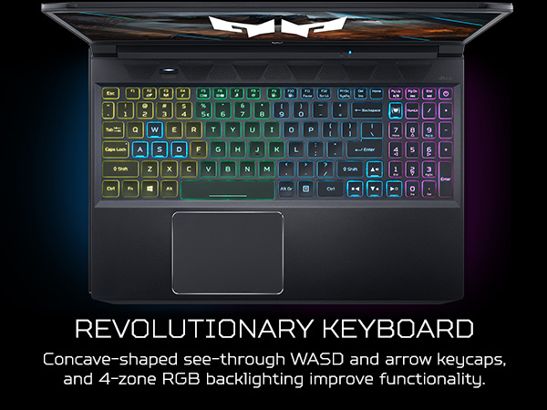 keyboard keycaps keys concave shaped see through lighting backlit backlight backlighting 4 zone rgb