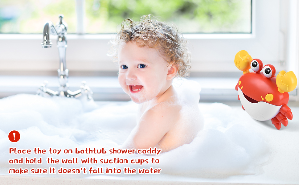 Bath Toys for Toddlers 13,Crab Bubble Machine Baby Bath Toys with Music,Bath Bubble Maker,Bath