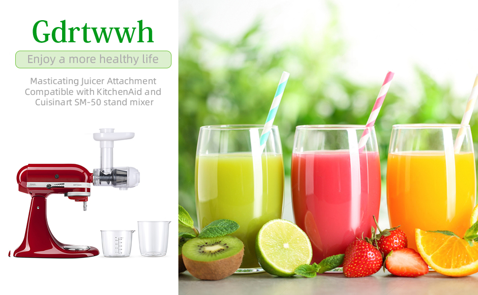 Masticating Juicer Attachment for KitchenAid Stand Mixers,Slow Juicer