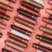 pout belleza non sticky peach black cherry sheer slick beuty skincare soft lipglosses cosmetic glowy