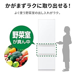 Amazon | 三菱電機 冷蔵庫 幅60cm 365L 右開き 3ドア 野菜室が