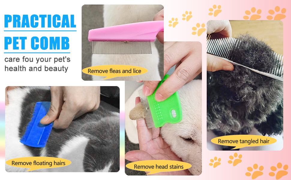 Flea Comb Lice Comb Cat Comb Dog Comb Pet Grooming Combs
