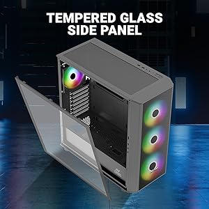 ant esports 411 air tempered glass side panel