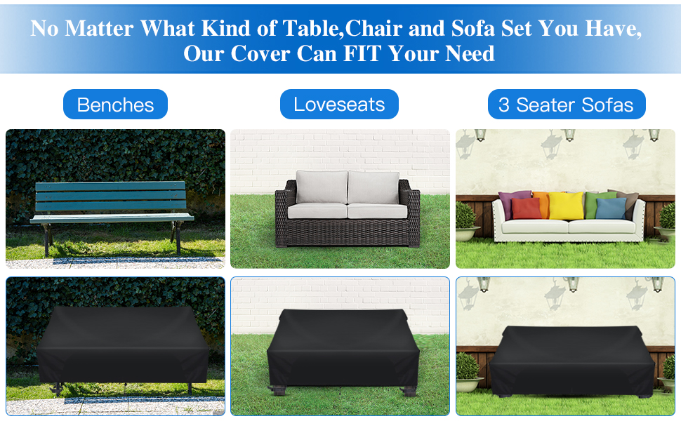 MEXQF Outdoor Couch Cover Outdoor Sofa Cover Waterproof