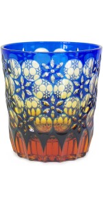 Amazon｜大場硝子 ロックグラス 木箱入り (万華鏡/瑠璃琥珀) 伝統工芸