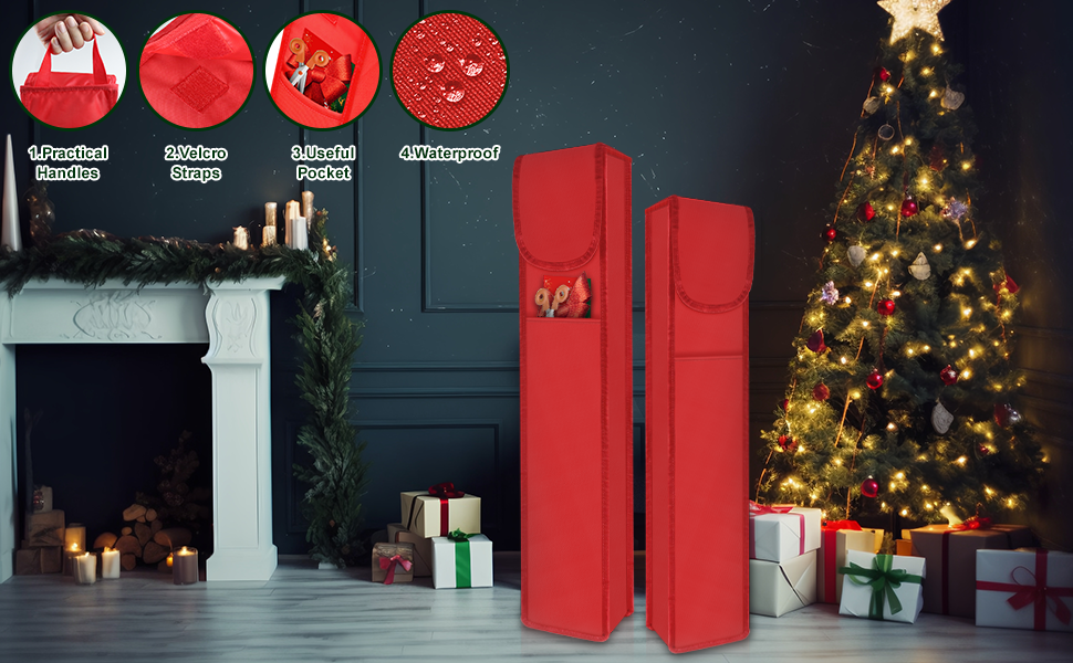 Wrapping Paper Storage 2 Pieces 420D Oxford Cloth Wrapping Paper