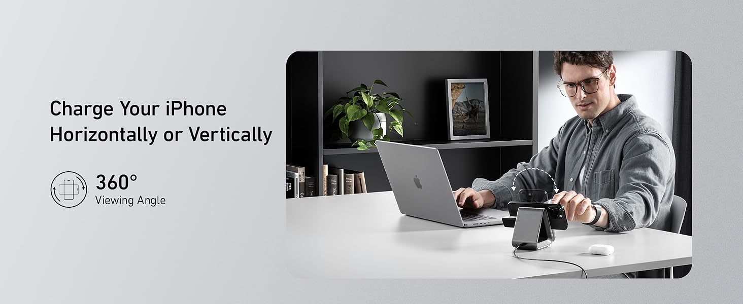 Anker MagSafe Charger Stand, 737 MagGo Charger, 3in1