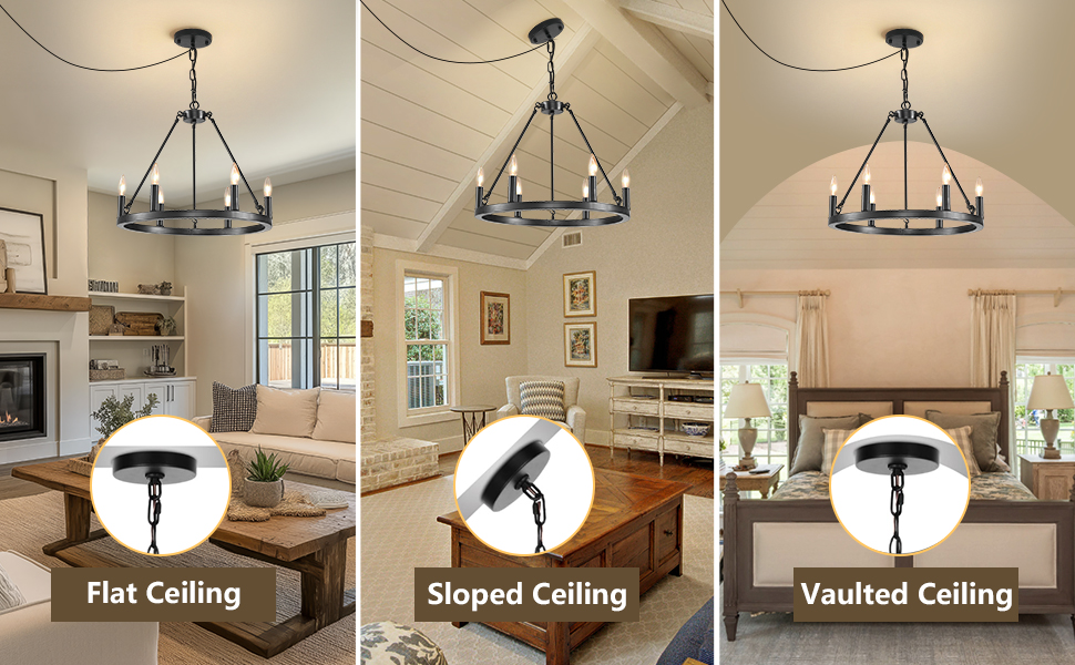 plug in black chandelier