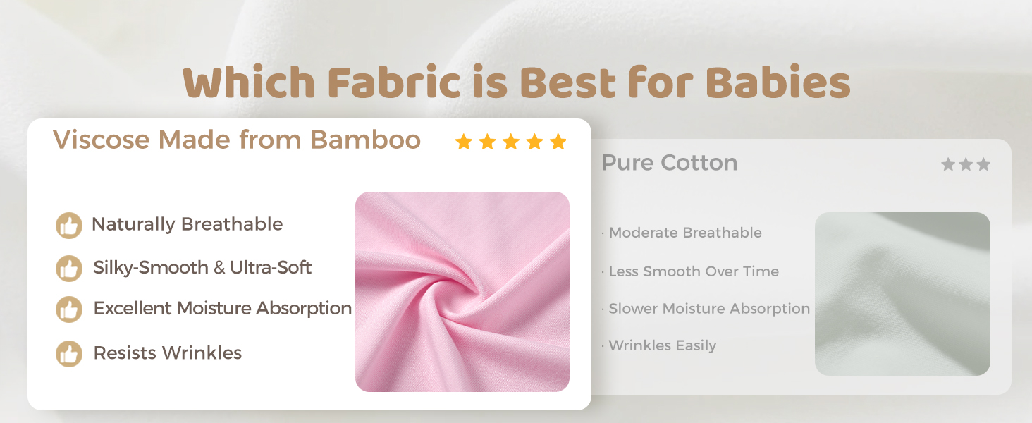 Baby Bamboo Viscose Sleep Sack, Rayon Made from Bamboo 1.5 TOG Months Infant Wearable Blanket
