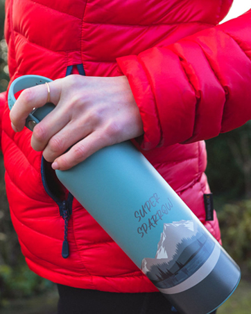 Super Sparrow Gourde Isotherme - 18/10 Ultra Léger Bouteille Isotherme - 350ml, 500ml, 750ml - Gourde INOX Bouche Standard - Gourde Enfant sans BPA, pour Sport, Voyages, L'école, Bureau, Maison 1