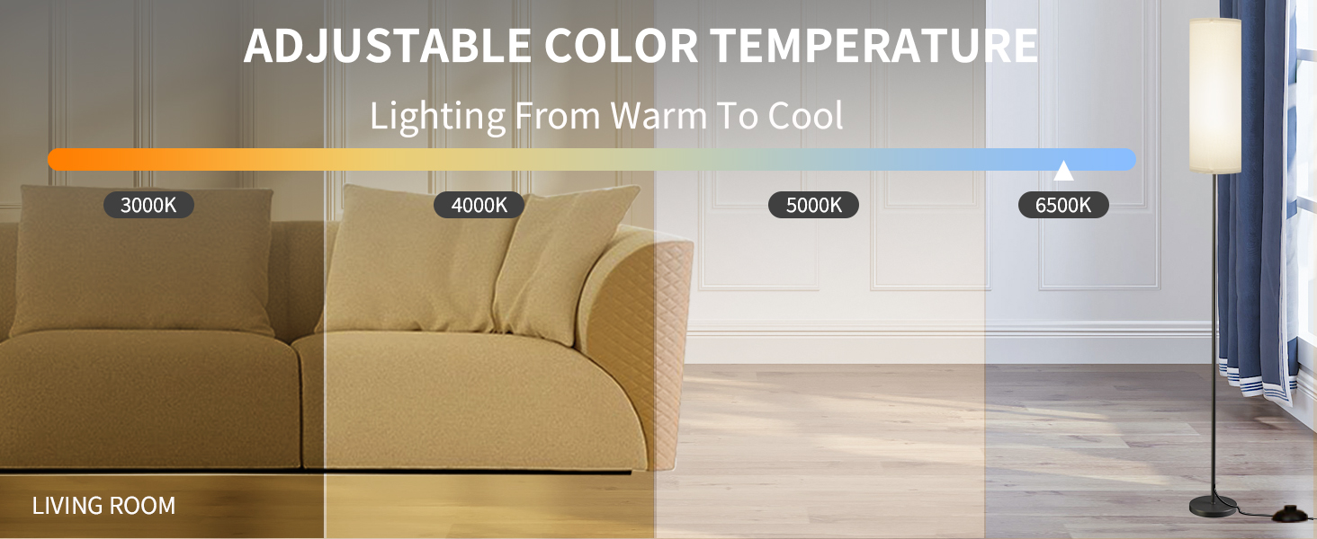 Frideko Floor Lamp adjustable Color Temperature