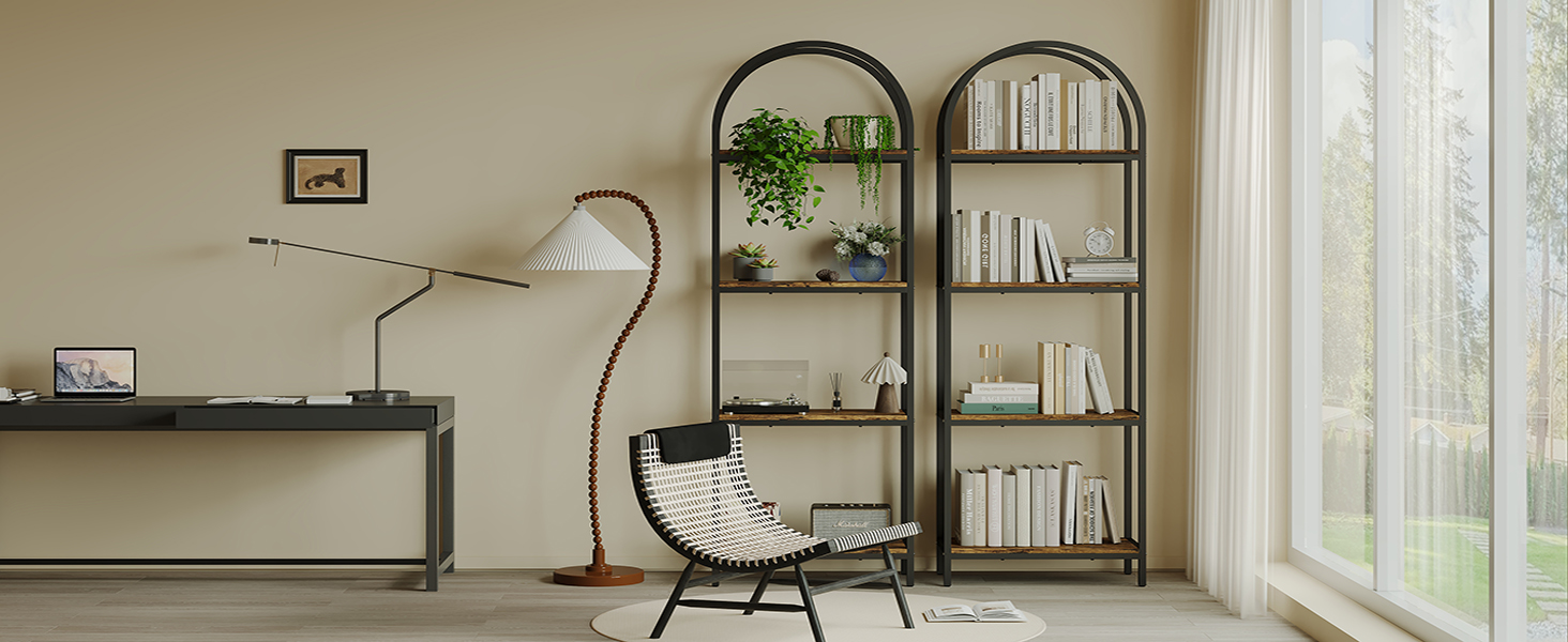 Modern Arched Bookshelf
