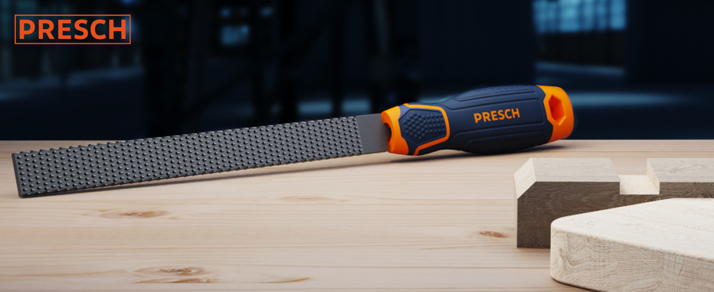 Presch Flat rasp 200mm Wood rasp with DoubleSided Cut H2 for Clean