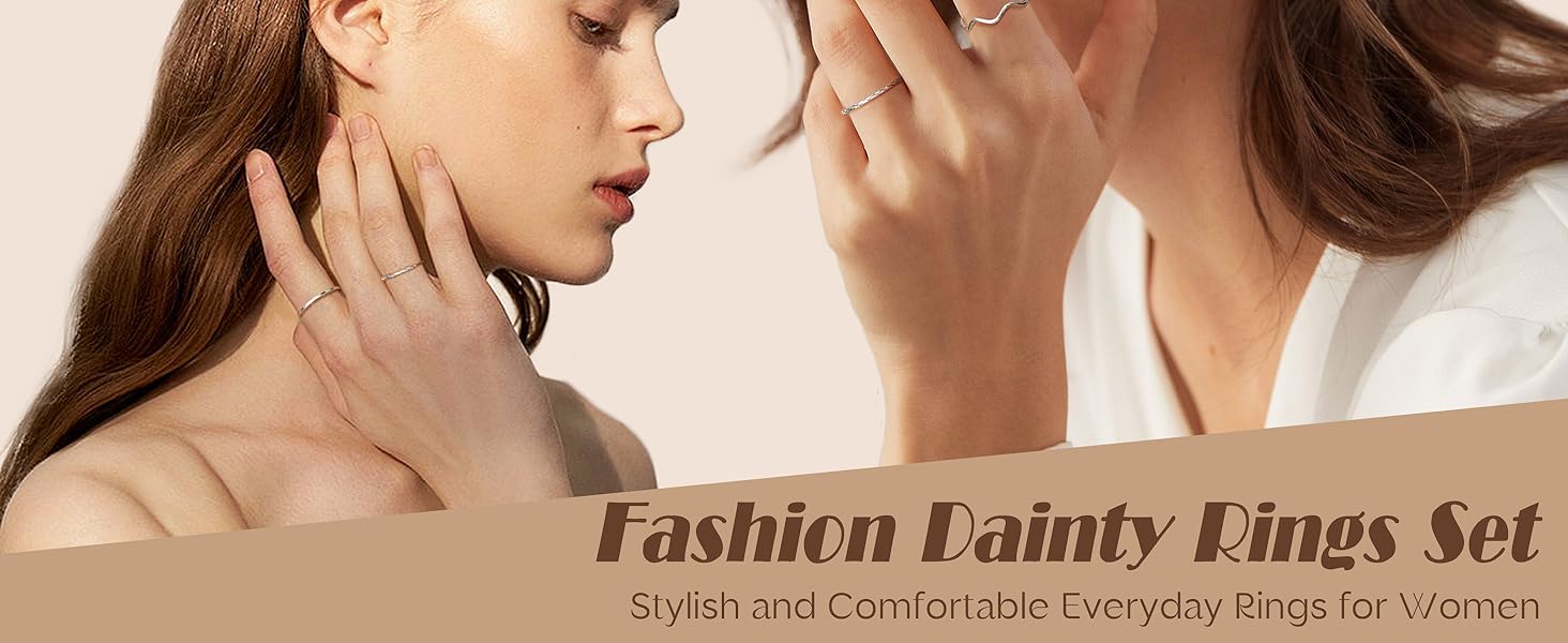Fashion Dainty Rings Set