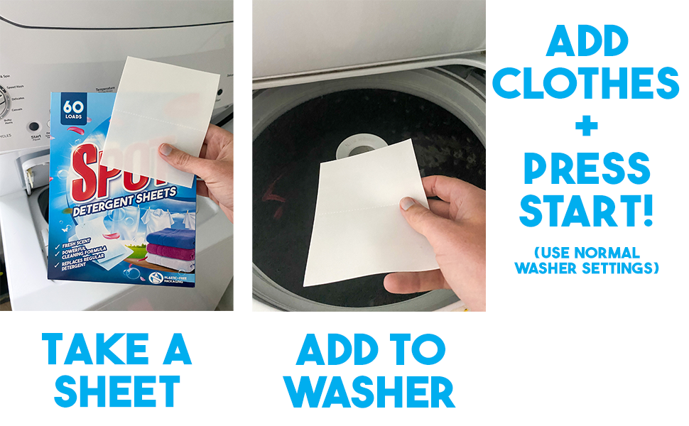 Laundry Detergent Sheets (60 Loads), Fresh Linen Scent, Made in Sweden, Plastic Free