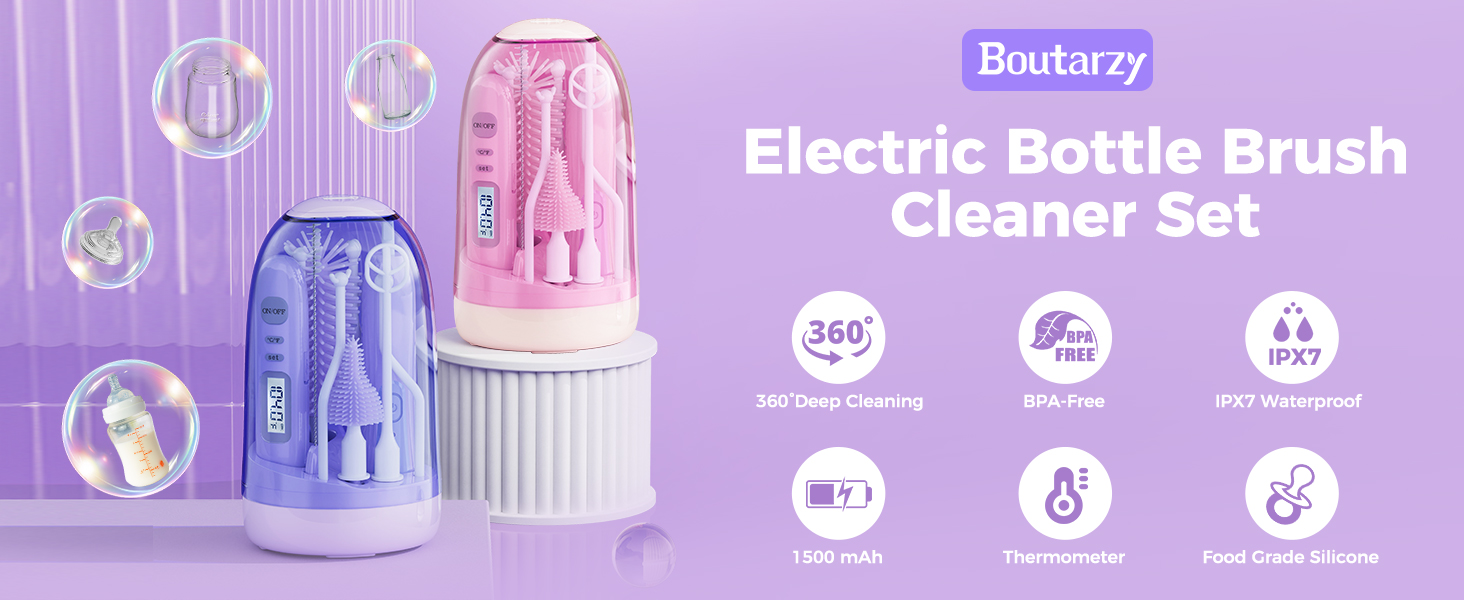 electric baby bottle brush set