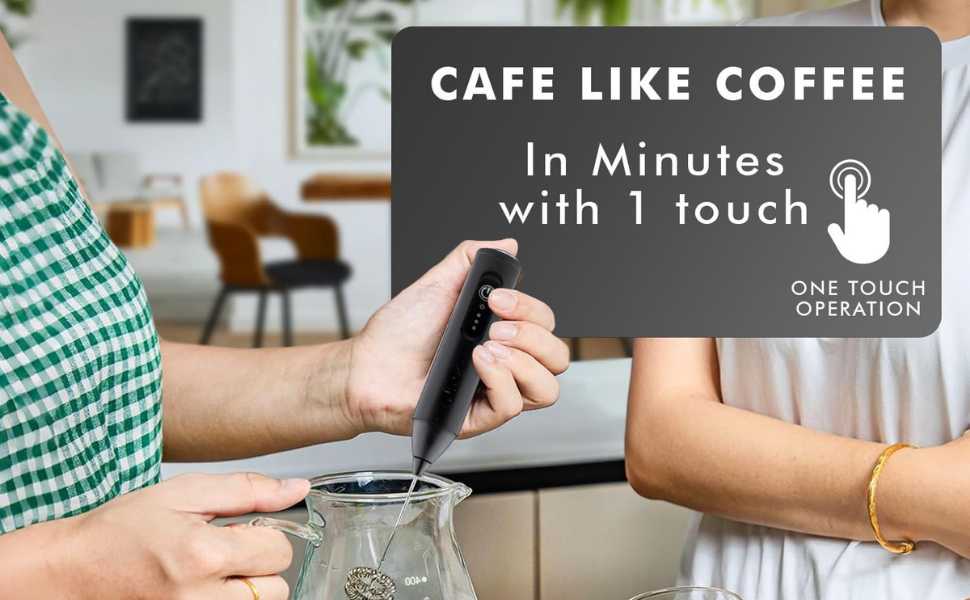 milk frother handheld, rechargeable milk frother, electric milk frother wand, SPN-RECPP