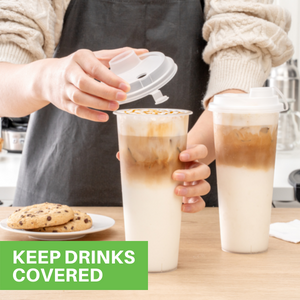 Each order includes 500, 100, or 25 coffee lids so you won't have to run out of supplies.