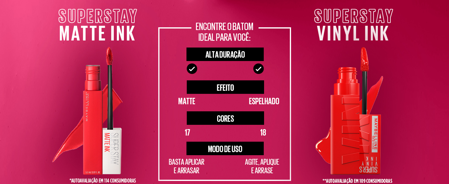 Comparativo Matte Ink x Vinyl Ink