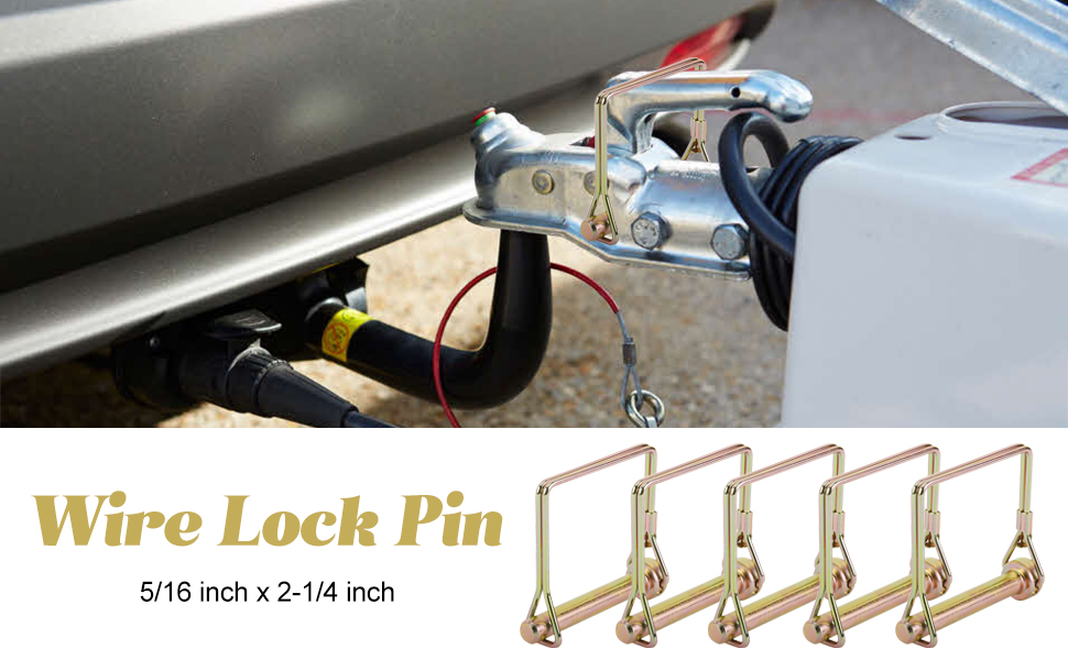 AuInn 5/16 Inch x 21/4 Inch Shaft Locking Pin Wire Lock
