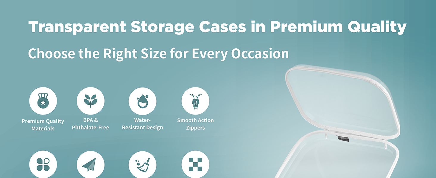 clear hard shell zipper case